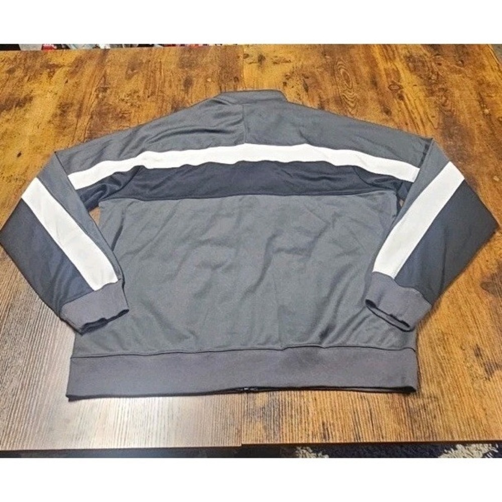 Nike Sportswear Jacket Men's XL Gray Black White Striped Zip Up Track Y2K NWT - Picture 6 of 6